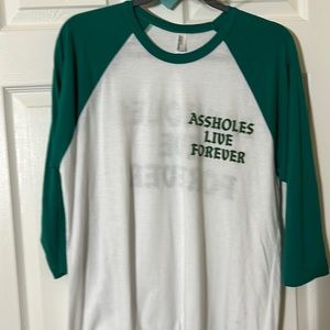 White and green ALF tee